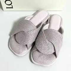 LOEWE / スライドサンダル ジュート 39 ラベンダーのサムネイル