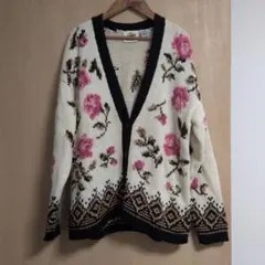 アメリカ古着*コットンニットカーディガン*vintage