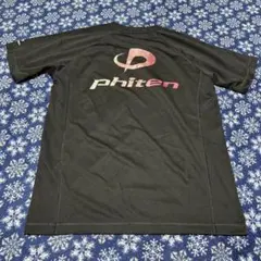 phiten ブラック スポーツシャツ
