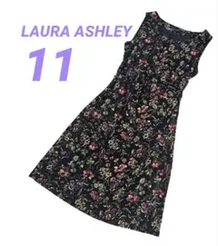 【難あり】ローラアシュレイ 花柄ワンピース 11号 L相当