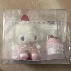 新品　マイメロディ いちごホイップケーキ ぬいぐるみ&アクセサリーケースセット