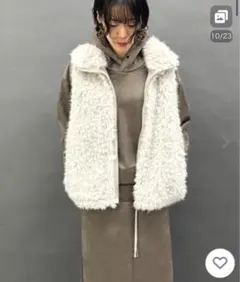 NICOLE white ベストジレファーベスト新品未使用