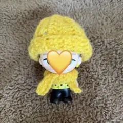 ニット帽マフラーセット　黄① SnowMan　すのチルソフビ　ぬい服