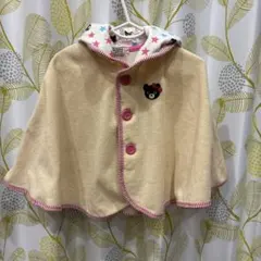 DOUBLE.F ミキハウスベビーポンチョ クリーム色