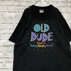 USA製90sヴィンテージTシャツ！シングルステッチ　ブラック半袖古着XL71