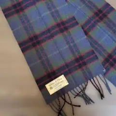 LAURA ASHLEY ラムウール マフラー チェック柄