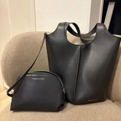 お値下げ！CHARLES & KEITH Blaise ブラックバックパック - メルカリ
