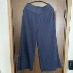 ワイドパンツ イージーパンツ ネイビー