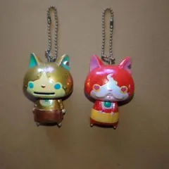 妖怪ウォッチ ゴルニャン＆ハート目ジバニャン、ぶらぶらキーホルダーのサムネイル