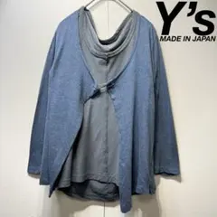 美品】 ワイズY's コットン混 ジャガード半袖ニット ブラック 2020SS