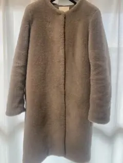 自由区　ベージュ ロングコート 38サイズ