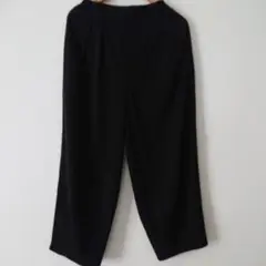 ゆったりM L シーズンリーズン コクーンワイドパンツ 黒