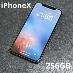 iPhone X 256GB バッテリー65% 美品シルバー 保護ガラスカバー付