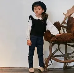 petit main 【裏起毛】デニムスキニーパンツ