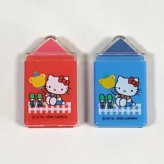 ■ 昭和レトロ サンリオ ハローキティ 消しゴム 赤 青 ■