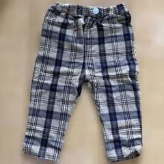 petite main チェック柄長ズボン　80
