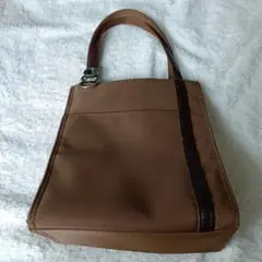 ブラウン ナイロン ハンドバッグ　ミニサブバック