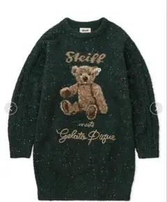 ジェラートピケ　ワンピース　Steiff パウダーネップジャガードワンピース