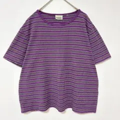 CLASSIC ELEMENTS ボーダー Tシャツ パープル
