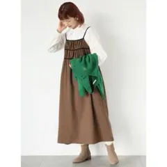 ehka sopo（エヘカソポ）★配色テープキャミワンピース