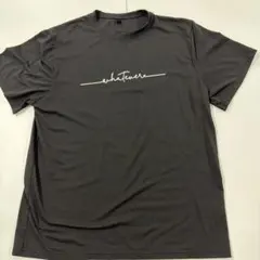 whatever ロゴプリント ブラック Tシャツ