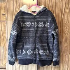 レディース 黒 グレー フリース パーカー Lサイズ