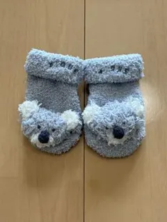 ジェラートピケ　ベビー靴下 水色