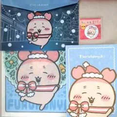 ✨️新品✨️古本屋クリアファイル、フラットケースノート缶ミラーセブン４点ちいかわ