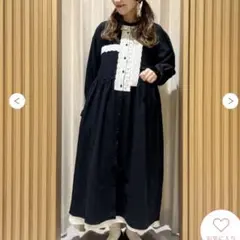 最終お値下げ！　最新　完売　パッチワークレースワンピース　Mサイズ ブラック