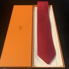 【新品未使用】HERMESエルメス　ネクタイ ファソネ　H柄　箱付き