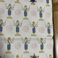 仏像柄　阿修羅　生地 約110cm幅