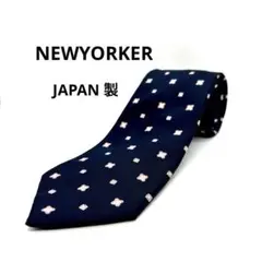 極美品 刺繍 ニューヨーカー ネクタイ 日本製 シルク 591521