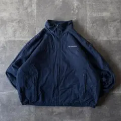 00s Columbia フリースライナージャケット 紺 3XL A756 短丈