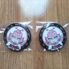 AMPTAK けちゃ けちゃくん 缶バッジ ツアー デフォ AMPTAK アンプタックカラーズ ツアーグッズ けちゃ デフォ