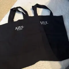AZUL by moussy ブラックエコバッグ 2個セット