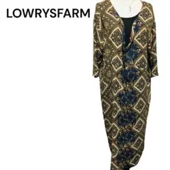 【LOWRYSFARM】ロングカーディガン　ロングガウン　総柄