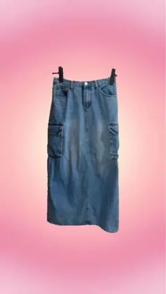 FOREVER 21 デニムブルー カーゴロングスカート