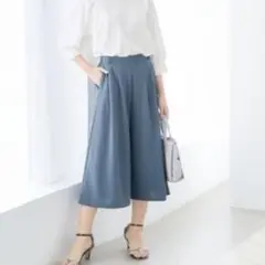 GU ジーユー キュロットパンツ ガウチョパンツ ブルー L