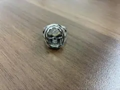 クレイジーピッグ クリスタル スカル リング ラージ SV925