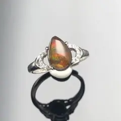 【鑑別あり】希少石 K14 14K アンモライト 12.5号 5.1g 鑑別あり】希少石 K14 14K アンモライト 12.5号 5.1g