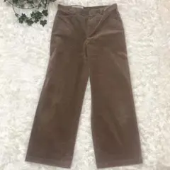 23区 コーデュロイ ワイドパンツ 茶 34サイズ 秋冬 美脚 日本製ブラウン