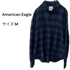 AmericanEagle アメリカンイーグルチェック柄ネルシャツ M メンズ