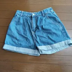 デニムショートパンツ ゴム入り