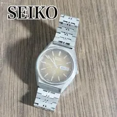 稼働 セイコー ジョイフル 自動巻 1975年製 多面カットガラス 23石 茶 