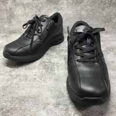 美品　asics アシックスウォーキング　ニーズアップ　レザー　23.5 EEE