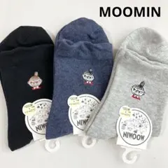 【MM31】ムーミン リトルミイ ゴム口ゆったり ワンポイント刺繍 靴下 3足のサムネイル