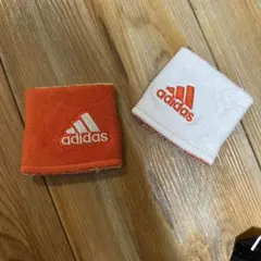 adidas リストバンド 2個セット オレンジ ホワイト