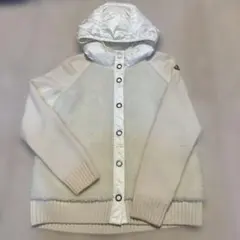 大セール【新品未使用】MONCLER アイボリー クルーネックファー風ニット 洗える】スター柄ラメジャカードクルーネックニット（ニット