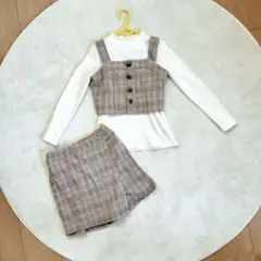 美品！Lovetoxic ラブトキ【３点セット】ベージュ チェック