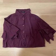 JEANASIS 半袖シャツ パープル フリルのサムネイル